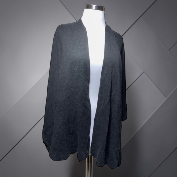 Martha Stewart Accessories - Martha Stewart Francesca Black Cape Wrap Poncho Womens One Size New Without Tags